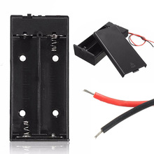 DC Battery Storage Box Case Cover 2 Slots Way 3.7V Battery Holder Container ON/OFF Switch Wire Leads 2024 - buy cheap