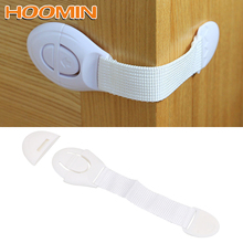 HOOMIN 5Pcs/set Baby Safety Lock Kid Children Protection Blocker Cabinet Locks Straps For Fridge Drawer Door Cupboard Window 2024 - buy cheap