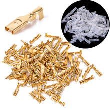 100pcs Insulated Seal Electrical Wire Crimp Connectors 2.8mm Brass Crimp Terminal Female Spade Connectors with Insulating Sleeve 2024 - buy cheap