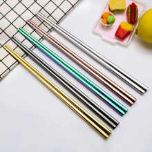 1 Pair Chopsticks Reusable Non-Slip Stainless Steel Hollow Anti-scald Chopsticks Durable Tableware Kitchen Accessories 2024 - buy cheap