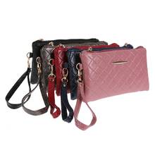 New leather handbags women Purses Solid Long Wallet Phone Holder Clutch Bag Wallet envelope bolsa leather Coin Bags For Women 2024 - buy cheap