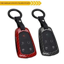 Pcmos-funda para llaves de coche, accesorio de TPU para Interior, color negro y rojo, para Cadillac XT4, XT5, CT6, ATX, CTS, XTS 2024 - compra barato