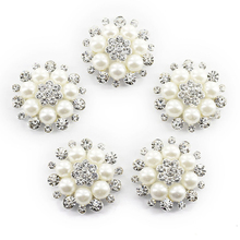 10pcs Faux Pearl Flower Buttons Embellishments For Craft Scrapbook DIY Embellishments Accessories Buttons 2024 - buy cheap