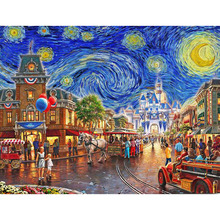 Pintura de diamante 5D DIY de Van Gogh, bordado de punto de cruz de cielo estrellado, mosaico completo de diamantes para el hogar, adhesivo para salón de estilo europeo 2024 - compra barato