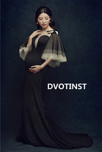 Dvotinst Women Photography Props Maternity Dresses Pregnancy Dress Pregnant Trailing Skirt Perspective Elegant Studio Photo Prop 2024 - buy cheap