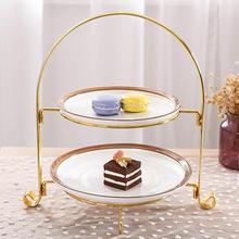 Fruit Plate European Two - Layer Snack Rack Cake Display Rack Pastry Dish Serving Tray Fruit Candy Shelf Room Party Decoration 2024 - buy cheap