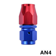 SPEEDWOW Universal AN4 Fuel Line Enforced Hose End Aluminum Oil Cooler Fittings 0 45 90 Degree Adapter Car Accessories Red-blue 2024 - buy cheap