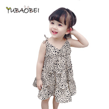 Ropa de moda para bebé niña, vestido sin mangas con estampado de leopardo para niño, vestido bohemio para niña, ropa para fiesta para niño 2024 - compra barato