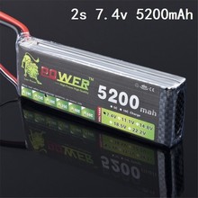 Lion Power 7.4v 5200mah 35C Lipo Battery For RC Drone Helicopter Boats Airplanes 5200mah 7.4V battery 2s Lithium battery 1pcs 2024 - buy cheap
