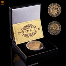 Shellback Crossing The Line US-fichas de bronce, moneda coleccionable con caja de exhibición de lujo, de la Marina de EE. UU. 2024 - compra barato