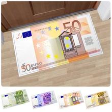 1pc de billetes en euros suave Anti-diseño de baño de salida de escape Mat mesa de té alfombra de cocina de la puerta de cuarto de baño Decoración 2024 - compra barato