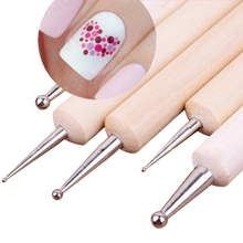 5Pcs 2 Way Wooden Dotting Pen Marbleizing Tool Nail Art Dot Dotting Tools #14198 2024 - buy cheap