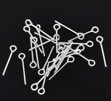 Lovely 800PCs Silver Plated Eye Pins 18x0.7mm(21 gauge) (B01720) 2024 - buy cheap