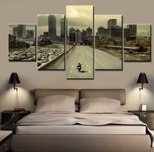 5 Panel Modern Canvas Print Movie Walking Dead Landscape Poster Home Decor Wall Art Canvas Painting Pictures Artwork Decoration 2024 - buy cheap