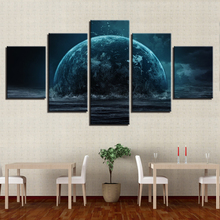 Wall Art Pictures Frame Restaurant Decor 5 Pieces Abstract Planet Ocean Landscape Living Room HD Printed Poster Paintings 2024 - buy cheap