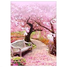 Full Square 5D DIY Diamond Painting Sakura Tree Volcano Embroidery Cross Stitch Rhinestone Mosaic Painting 2024 - buy cheap