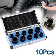 10Pcs/Set 9-19mm Damaged Rounded Bolt Nut Extractor Remover Tool Set Nuts Removal Hand Tools Kit with Box 2024 - buy cheap