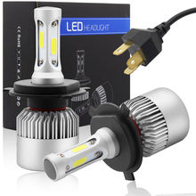Two pieces LED H1 H3 H7 H4 H13 H11 9004 880 9007 Auto S2 Car Headlight Bulbs 72W 8000LM 6500K for 9V to 36V Bright White WB-V6 2024 - buy cheap