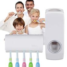 5 держатель для зубной щетки автоматический диспенсер для зубной пасты пластиковые настенные крепления стойки с клейкой щёткой аксессуары для ванной комнаты 2024 - купить недорого