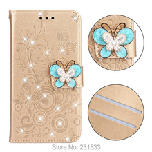 3D Diamond Butterfly Wallet Leather Pouch Case For Huawei P8 LITE 2017 P10 P20 MATE 20 NOVA 3 3I Honor 8 9 10 Stand Cover 100PCS 2024 - buy cheap