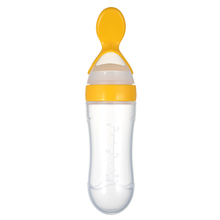 90ml/3oz Baby Food Dispensing Spoon Bottle Silicone Squeeze Feeder Juice Cereal Supplementary Food Feeding Bottle--Yellow 2024 - buy cheap