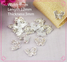 MJ4,10 Uds. 9x12x3mm mariposa móvil belleza DIY perla placa frontal Diamante de imitación botón palo de mano flor accesorios de joyería al por mayor 2024 - compra barato