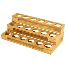 18 Holes Bamboo Essential Oil Display Wooden Stand Rack Perfume Nail Polish Storage Tray Aromatherapy Organizer 2024 - buy cheap