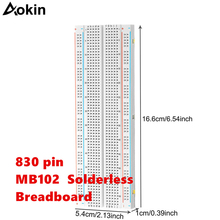 Макет 830 Tie Point Solderless Прототип PCB плата 830 Pin PCB хлеб доска MB-102 MB102 тестирование Разработка DIY для Arduino RPI 2024 - купить недорого