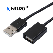 KEBIDU 0,5 м 1 м 3 фута USB 2,0 удлинитель данных дополнительный кабель для Samsung Xiaomi Huawei смартфон 2024 - купить недорого