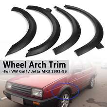 4pcs For Fender Flares Univeasal For Cars/ Wheel Arch Trim Set For VW Golf For Jetta Cabrio MK3 ABS Plastic Mudguards Sticker 2024 - buy cheap