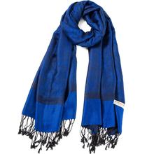 Pashimina Silk Paisley Scarf Women Warp Winter Spring Autumn Shawl Cashmere Hijab Long 2 Tones Soft Large Gift Blue Black 2024 - buy cheap