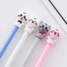 Ellen Brook 1 Piece Cartoon Kawaii School Supply Office Stationery Gel Pen Handles Creative Meng Cat Lovely Cute Gift 2024 - buy cheap