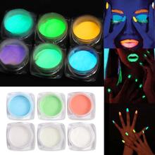 ELECOOL Glow In The Dark Nail Glitter Dipping Powder Neon Phosphor Fluorescent Dust Luminous Pigment Chrome Nail Powder TSLM1 2024 - buy cheap