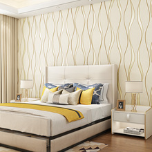Papel tapiz de rayas onduladas 3d para pared, decoración del hogar, papel tapiz moderno para sala de estar, tela de gamuza gris, café y blanco 2024 - compra barato