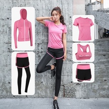 New sweat sports suits fitness suits running suits quick-drying clothes yoga clothes sportswear  five-piece suit 2024 - buy cheap