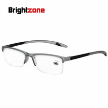 Brilltzone-gafas de lectura transparentes para hombres y mujeres, lentes cuadradas con medio marco óptico para presbicia, graduadas, 2019 2024 - compra barato