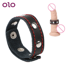 OLO Adjustable Belt Cock Rings  Fasten Leather Time Delay Ejaculation Penis Rings Sex Toys For Men Sex Products 2024 - buy cheap