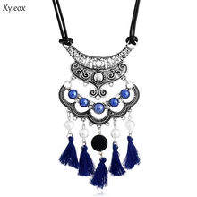 New style Tassel  Bohemian Long Necklace Shell Sweater Leather Chain Jewelry 2024 - buy cheap