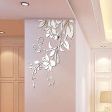 3D Silver Removable Acrylic Wall Mirror Stickers Home Room Art Decals Decor DIY 2024 - buy cheap