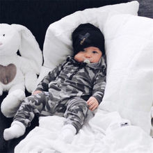 Pudcoco 0-24M Newborn Kids Baby Boys Zipper Romper Jumpsuit Playsuit Hooded Camo Army Green Clothes Outfit 2024 - buy cheap