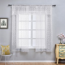 NAPEARL Jacquard Natural Window Valance and Tiers Classic Style Design Tulle Curtains for Kitchen White Sheer Gauze Voile Drapes 2024 - buy cheap