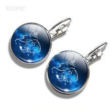 12 Constelaciones Leo Virgo Gemini Hook pendientes cabujón colgante de signo del zodiaco, joyería, regalo de cumpleaños para mujeres y niñas 2024 - compra barato