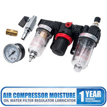 Unidad separadora de agua 213psi, engrasador, reductor de presión, regulador de presión, mantenimiento de aire comprimido, 1/4" 2024 - compra barato
