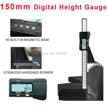 Medidor de altura 0-150mm/6 "Carpintaria Ferramenta de Medição Paquímetro plástico Magnético mini Eletrônica Digital 2024 - compre barato