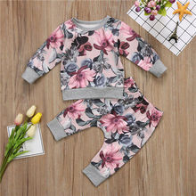 PUDCOCO Newborn Baby Girls Clothes Coat T-shirt Tops+Floral Pants Leggings Outfits Set Support wholesale 2024 - buy cheap