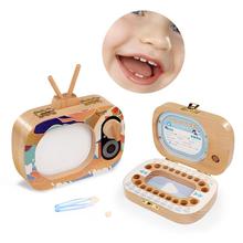 Baby Milk Teeth Box Wooden Tooth Box Baby Tooth Organizer for Kids Deciduous Storage Box memorial  Gift 2024 - buy cheap