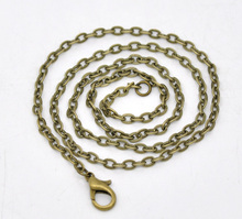 12 Bronze Tone Lobster Clasp Link Chain Necklaces 16" (B12919) 2024 - buy cheap