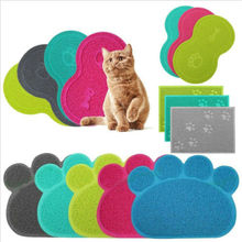 Pet Feeding Mats Dog Cute Paw PVC Bed Dish Bowl Food Waterproof Non-slip Feed Placemat Wipe Clean Mat Pet Supplies 2024 - buy cheap