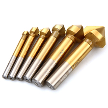 6pcs/set  6.3mm-20.5mm Gold 90 Degree Wood Steel HSS Countersink Drill Bits Set 2024 - buy cheap