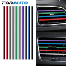 FORAUTO 10 Pcs DIY Chrome Styling Moulding Air Conditioner Outlet Grille Decoration U Shape Car Air Vent Trim Strip Car-styling 2024 - buy cheap